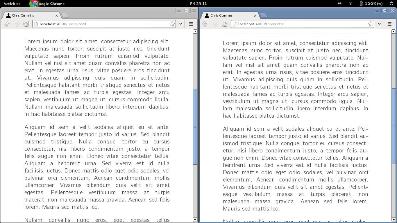 Before and after of hyphenated text