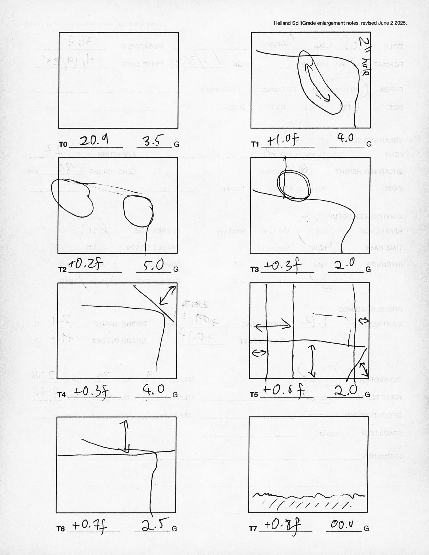 Printing notes (rear)